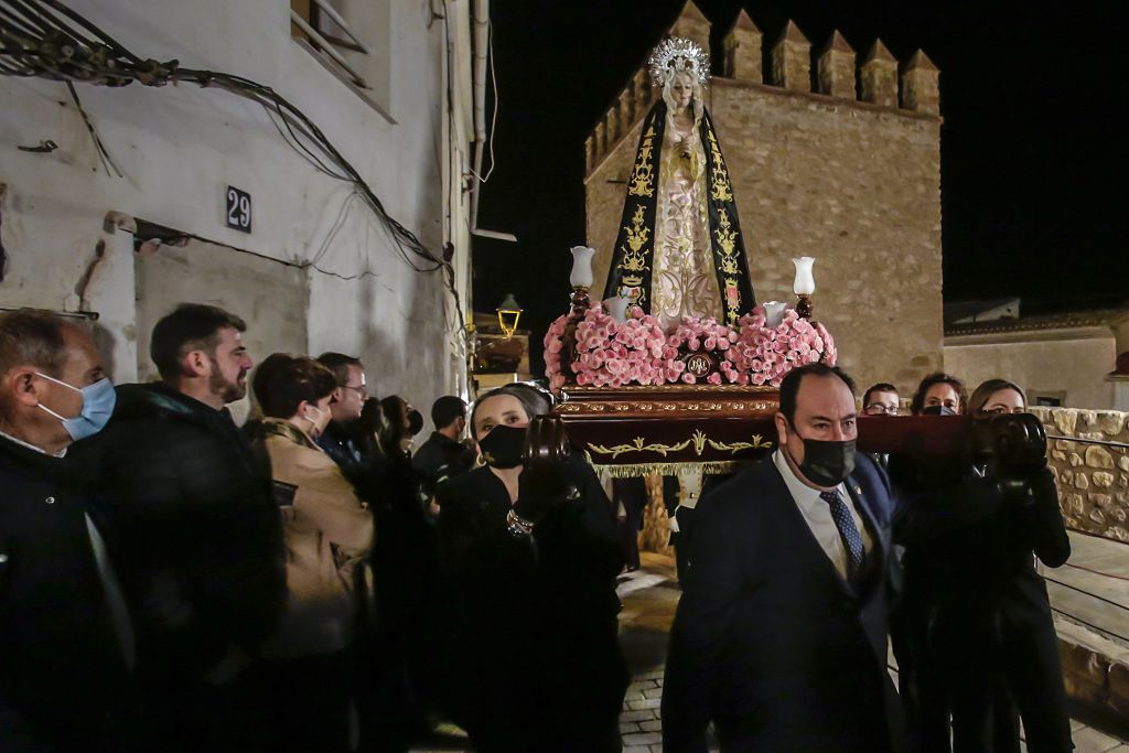 Semana Santa de Lorca 2022: Virgen de la Soledad del Paso Negro, iglesia y procesión