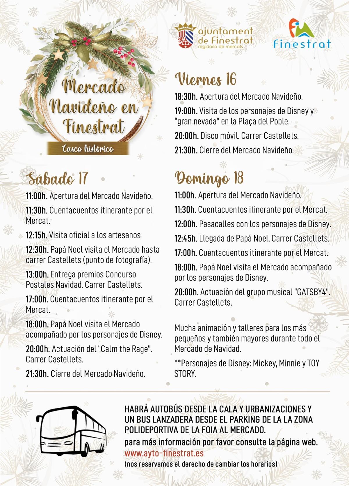 Programa del Mercado Navideño.