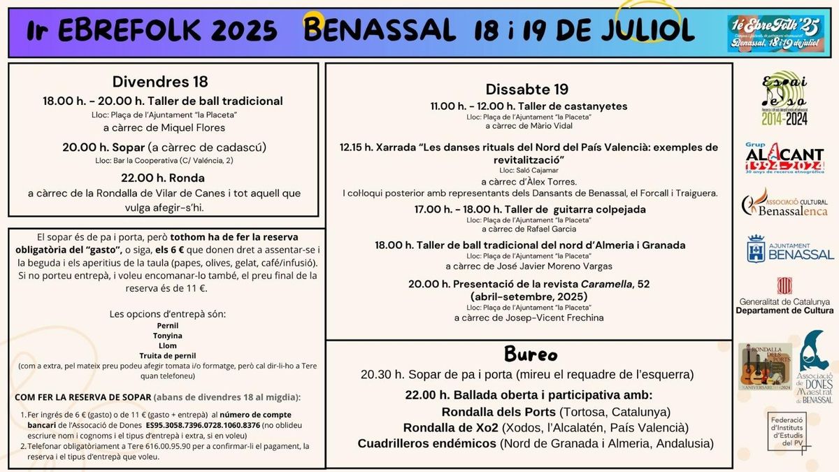 Programa de actividades del Ebrefolk.