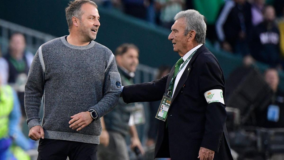 Flick, tras ser expulsado en el Benito Villamarín durante el Betis-Barça.