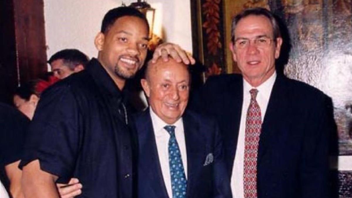 Lucio Blázquez con Will Smith y Tommy Lee jones