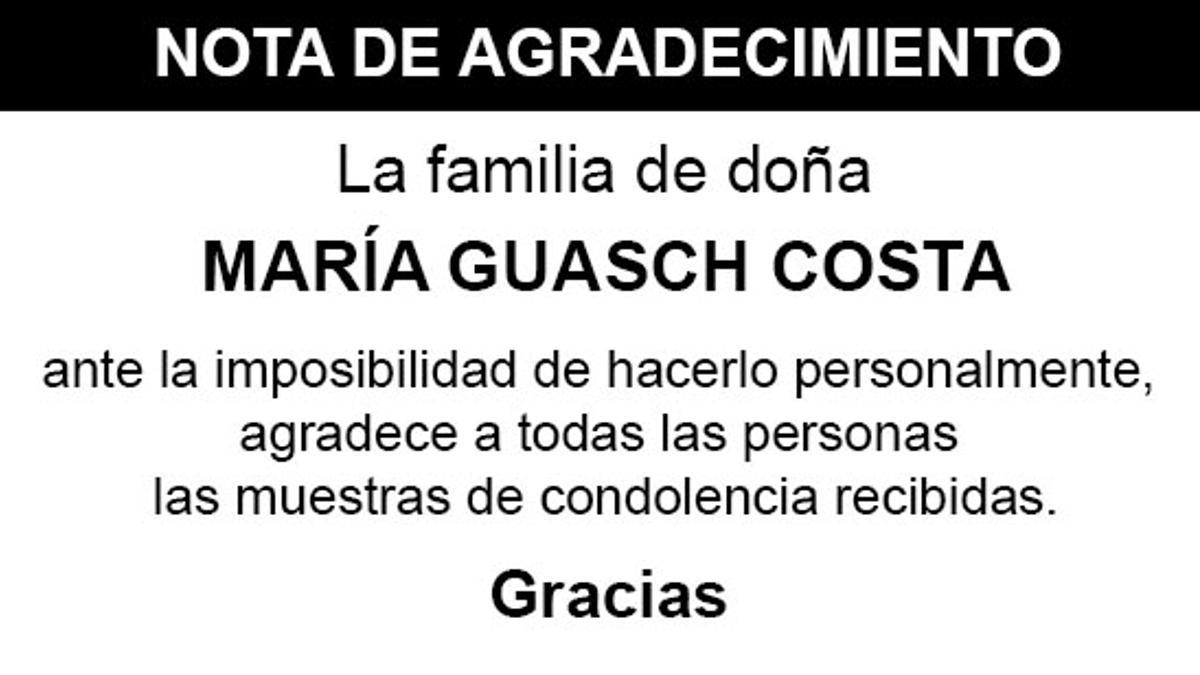 Nota María Guasch Costa