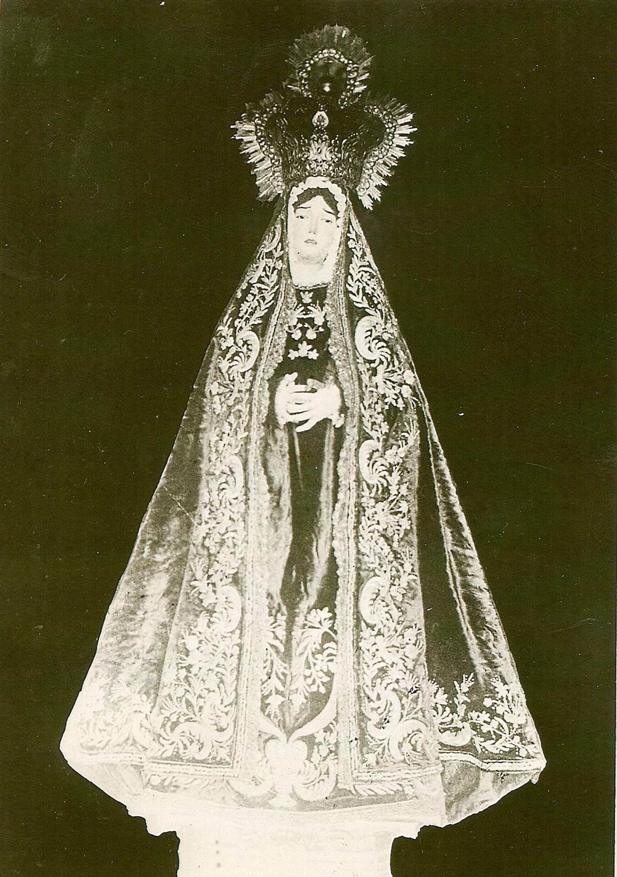 Desaparecida Virgen de los Dolores de Setenil (1775) de Vicente Asensio de la Cerda.