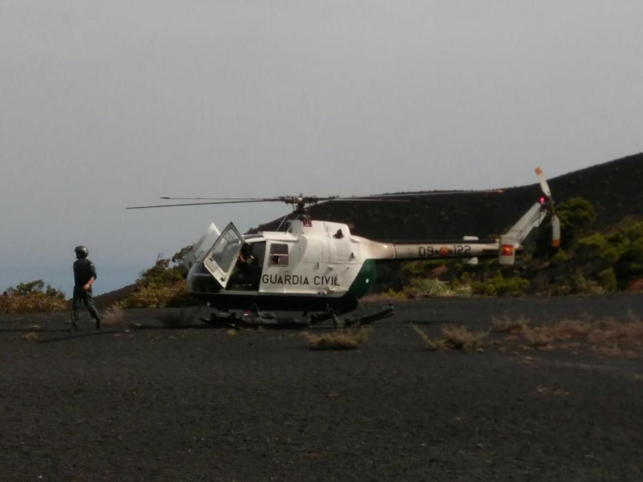 Incendio forestal en la zona de Montaña de Jedey, en La Palma