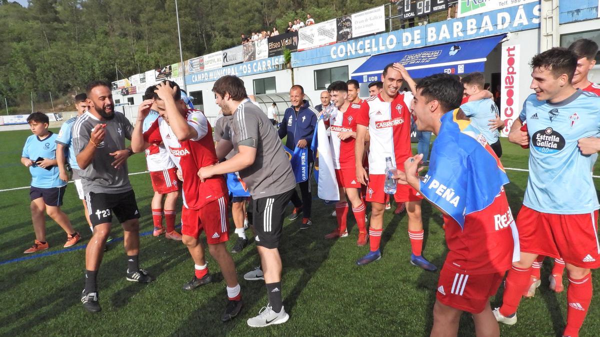 Así celebró su ascenso el Celta C Gran Peña