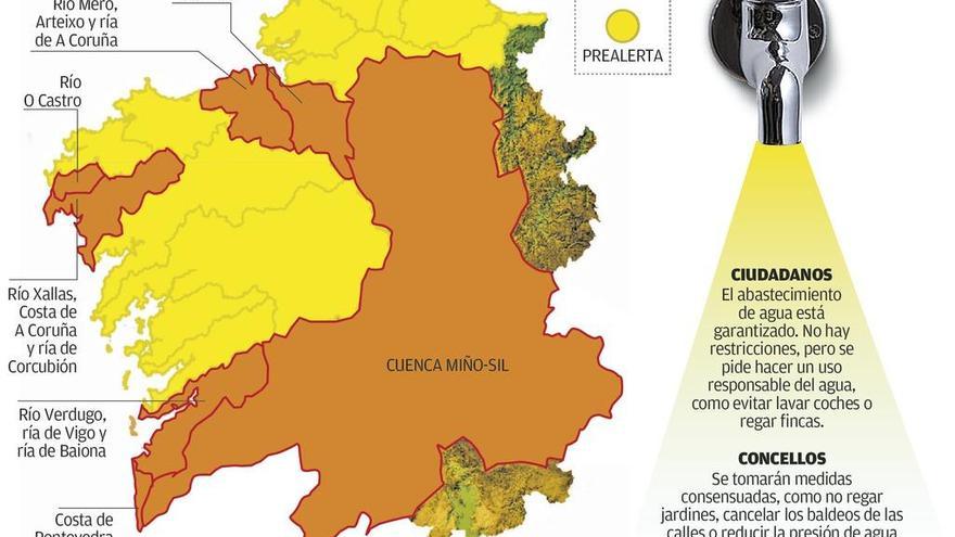 Más de media Galicia, en alerta por sequía