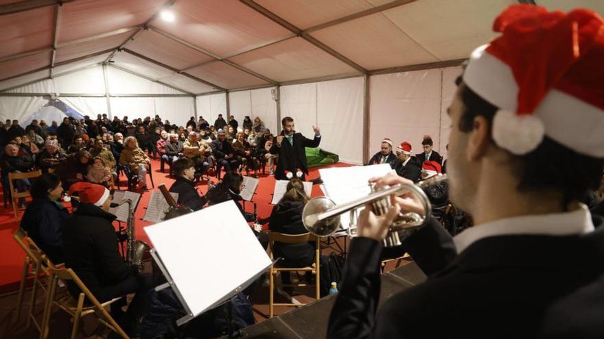 Un momento del concierto de la Banda de Música de Avilés. | C.S.B.