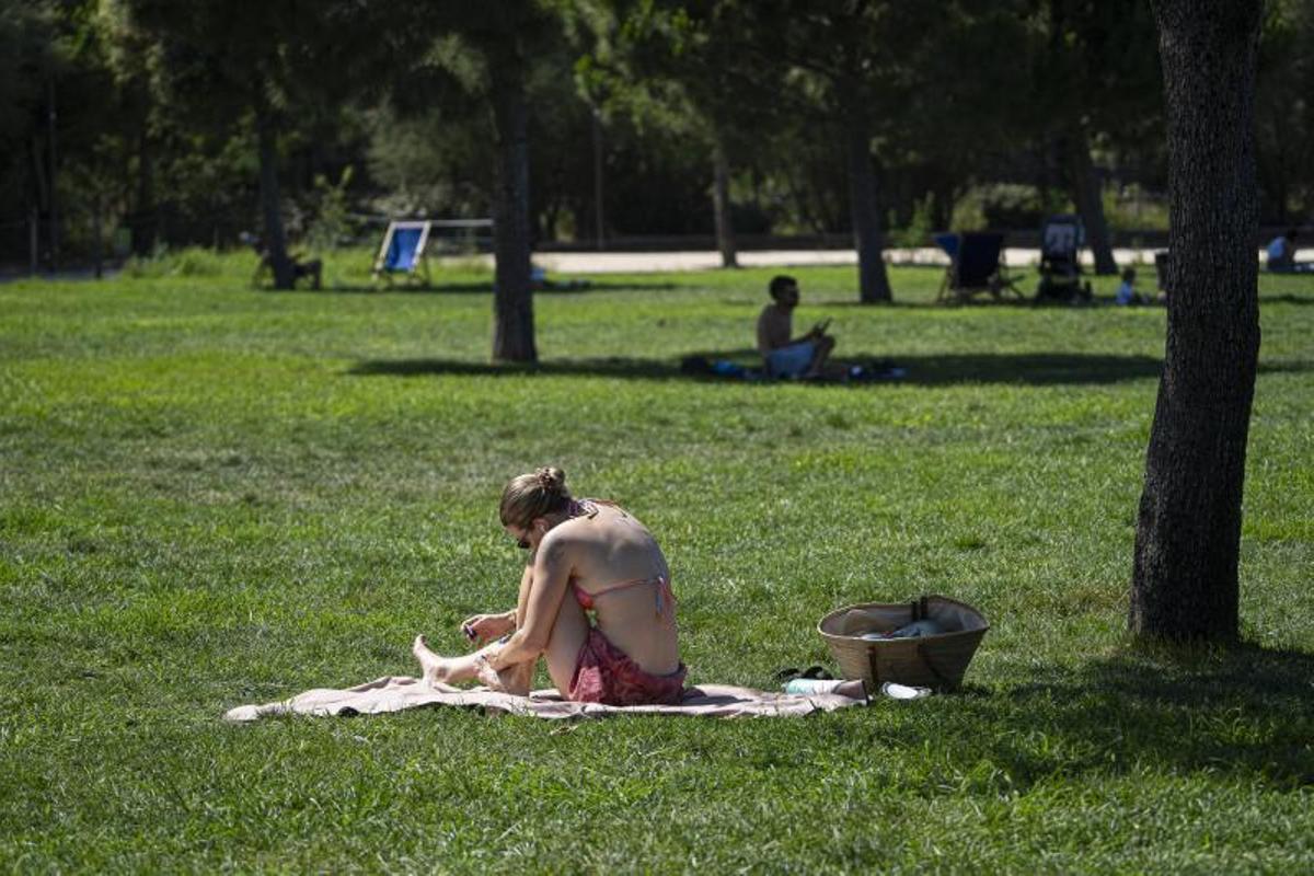 Expats y turistas toman el sol en parques urbanos