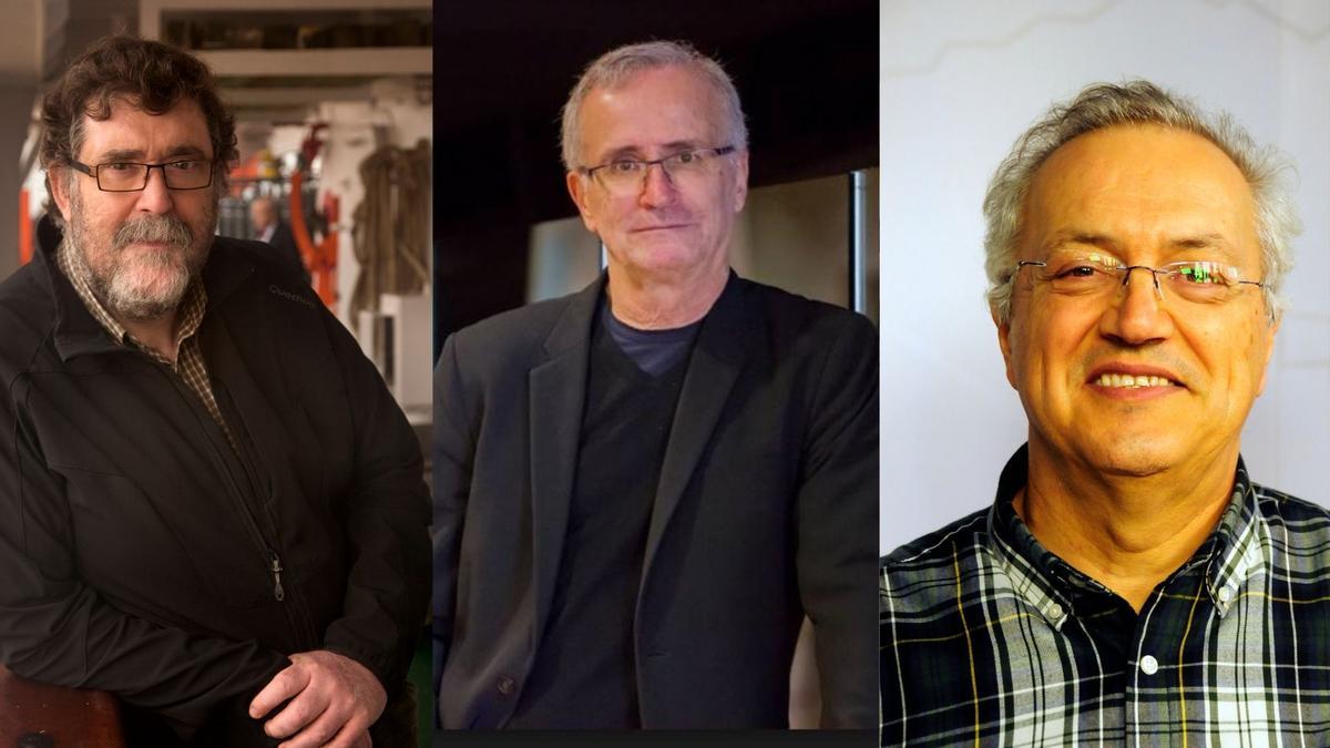 Els tres investigadors, d&#039;esquerra a dreta, Josep Maria Gasol, Ramon López de Mántaras i Xavier Obradors