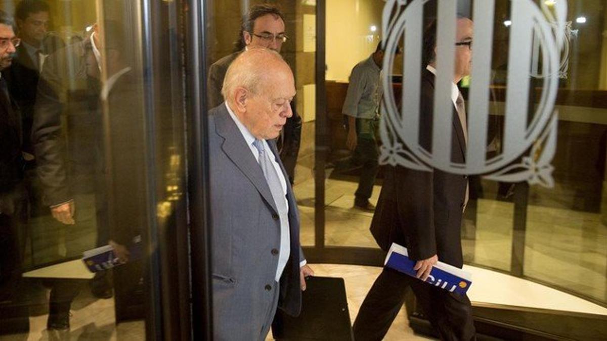 El expresidente de la Generalitat Jordi Pujol, el pasado septiembre, cuando acudió al Parlament para comparecer por la fortuna que ocultó en Andorra.
