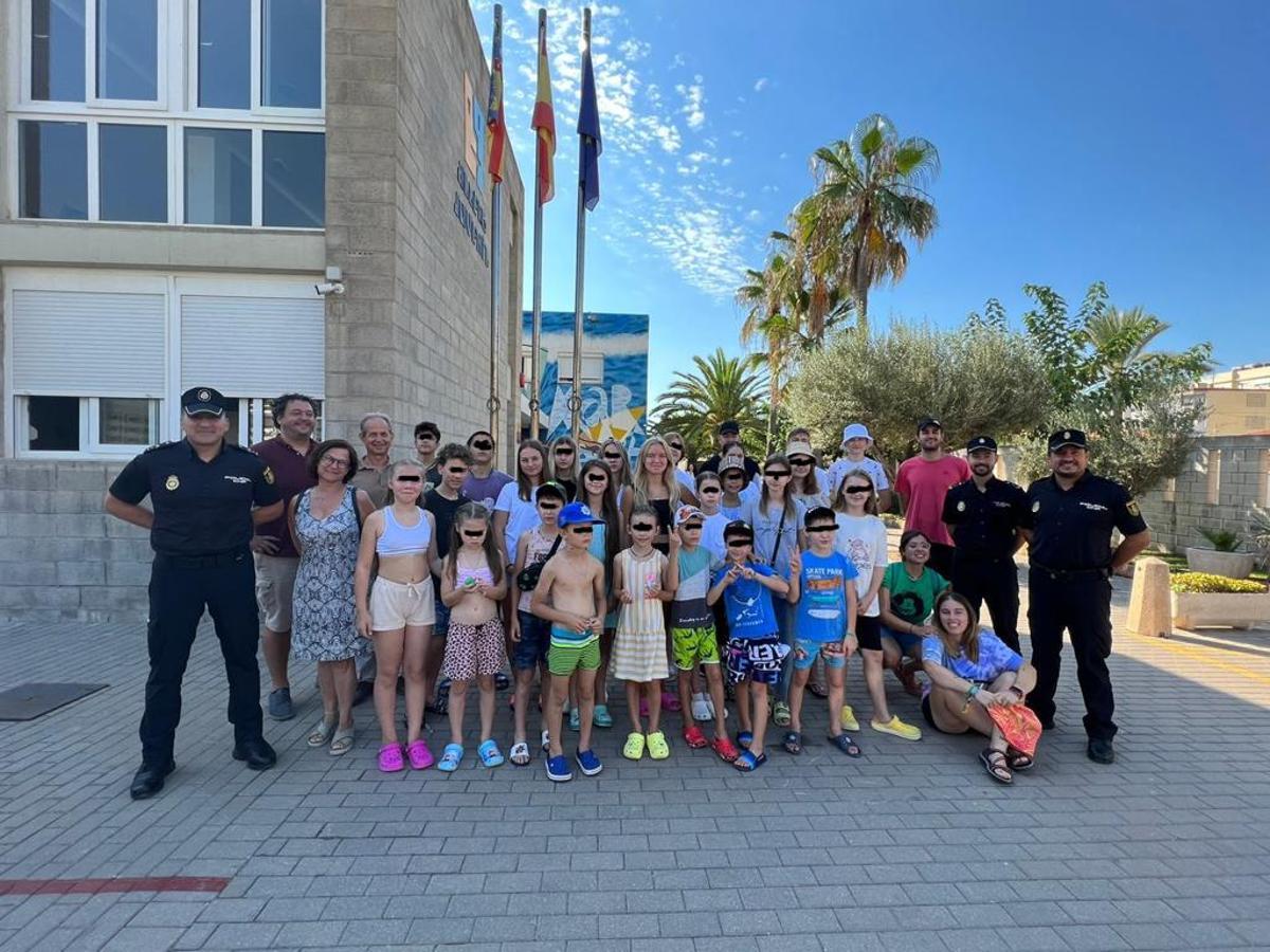 El 17 de agosto, un grupo de hijos de policías ucranianos llegó a Valencia para pasar unas vacaciones.