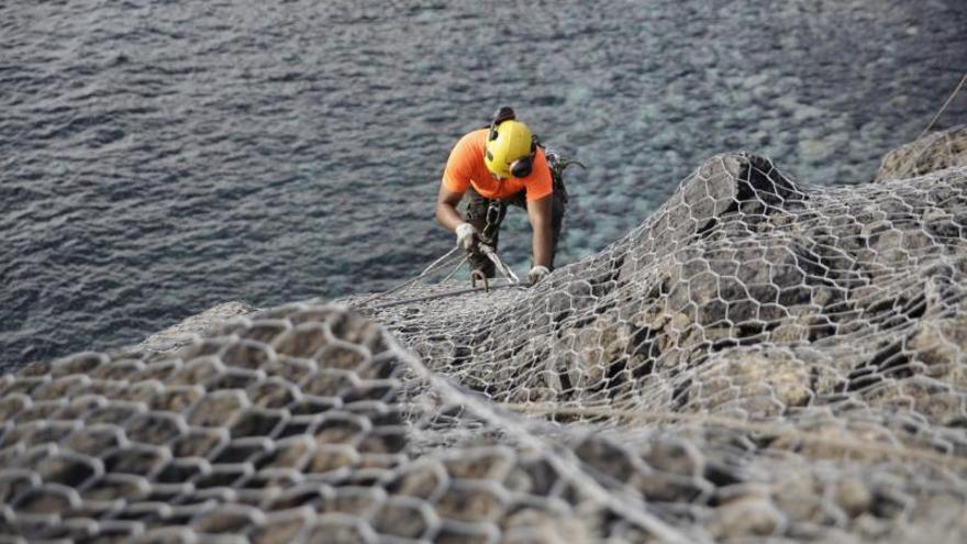 Zonas con riesgos de desprendimiento en Tenerife