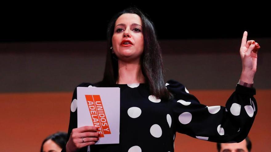 La presidenta y portavoz parlamentaria de Ciudadanos, Inés Arrimadas.