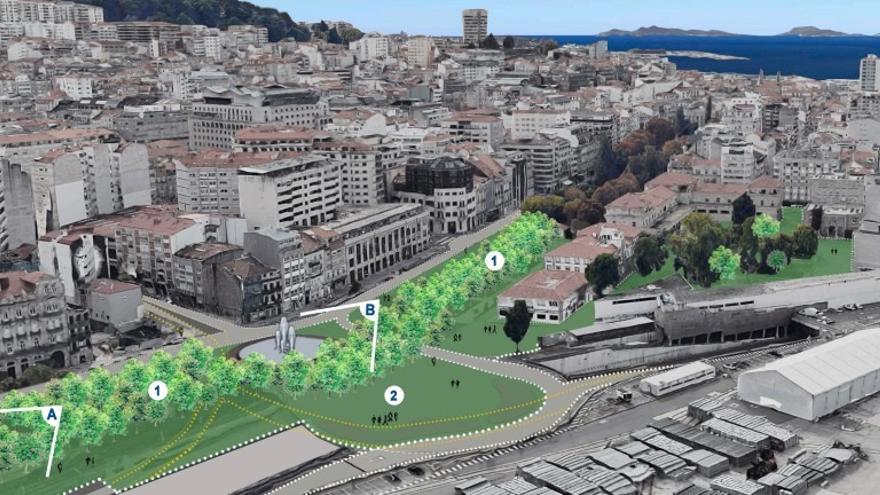 Fernández-Tapias propone un &quot;nuevo pulmón verde&quot; en el centro de Vigo