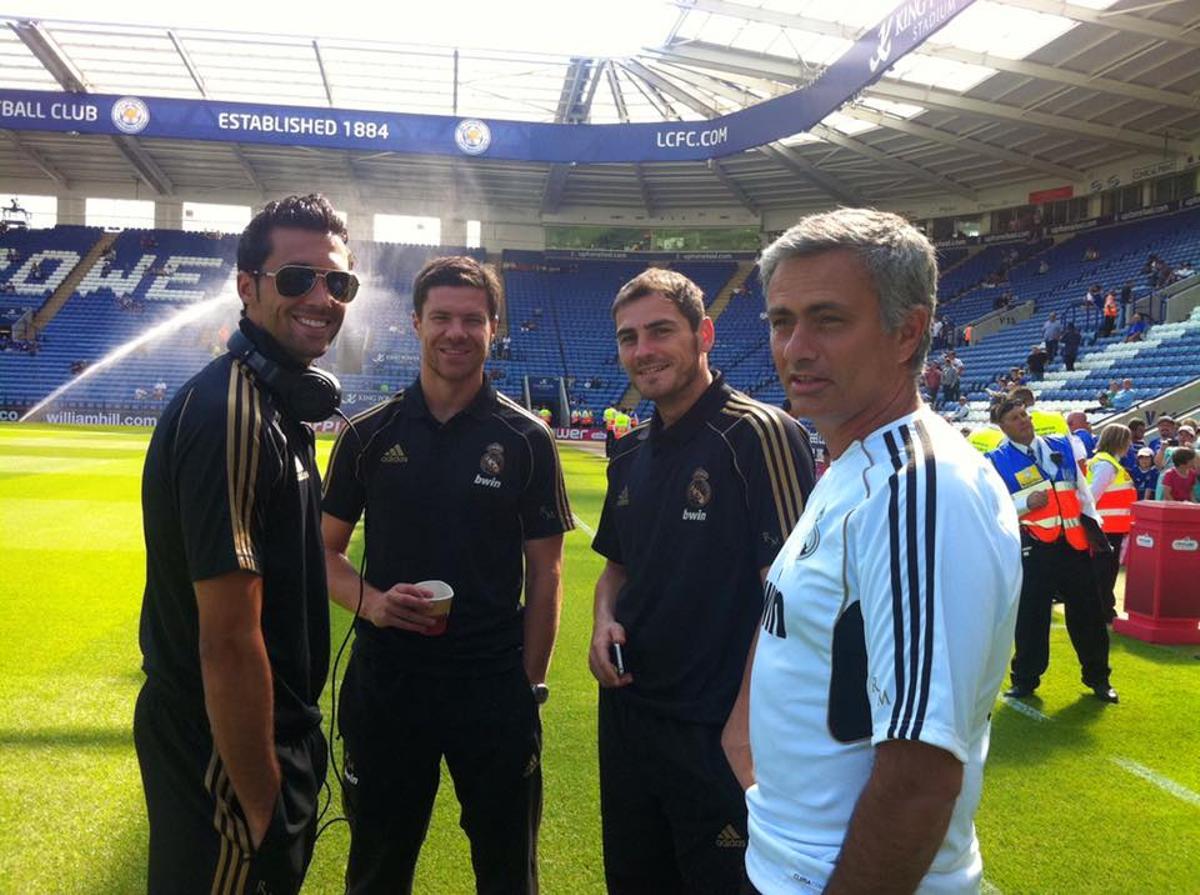 Casillas, Arbeloa, Mourinho y Xabi Alonso