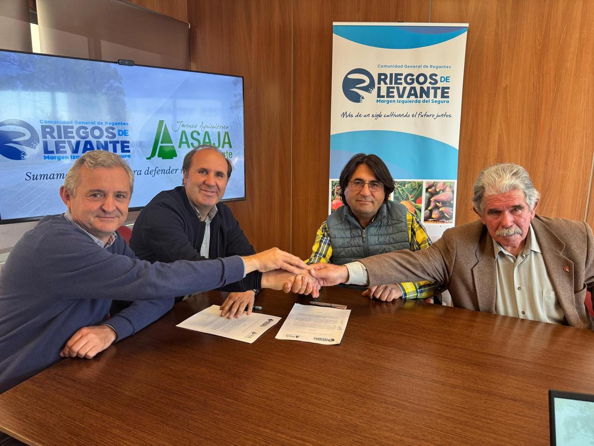 Riegos de Levante y Asaja firman un convenio de colaboración en Elche