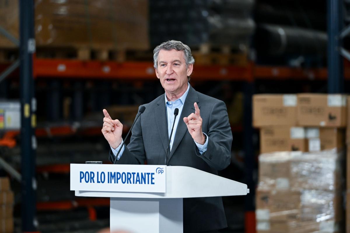 El presidente del Partido Popular, Alberto Núñez Feijóo, este martes.