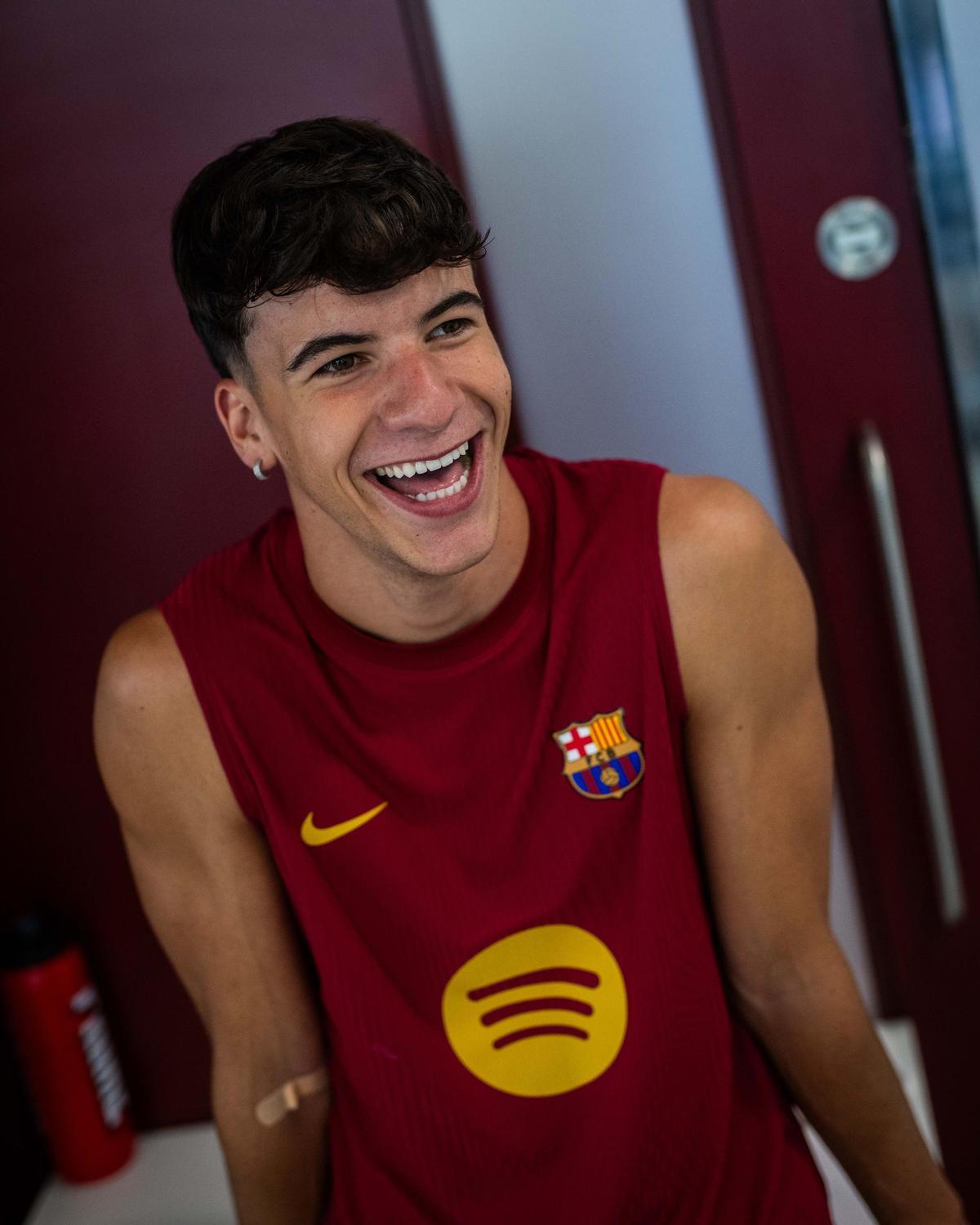 Jofre, sonriente durante las pruebas médicas