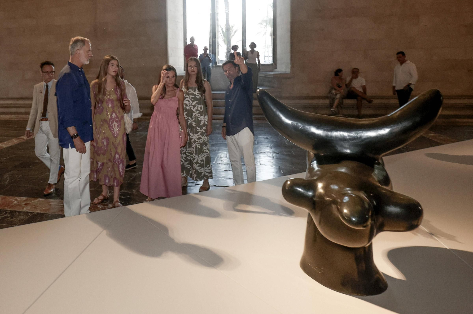 Las imágenes de la Familia Real en la exposición de Miró