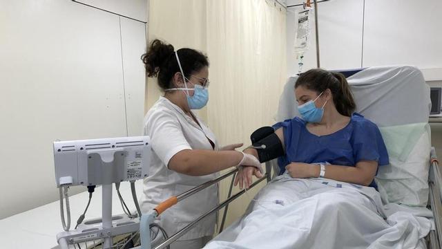 Una paciente de coronavirus.