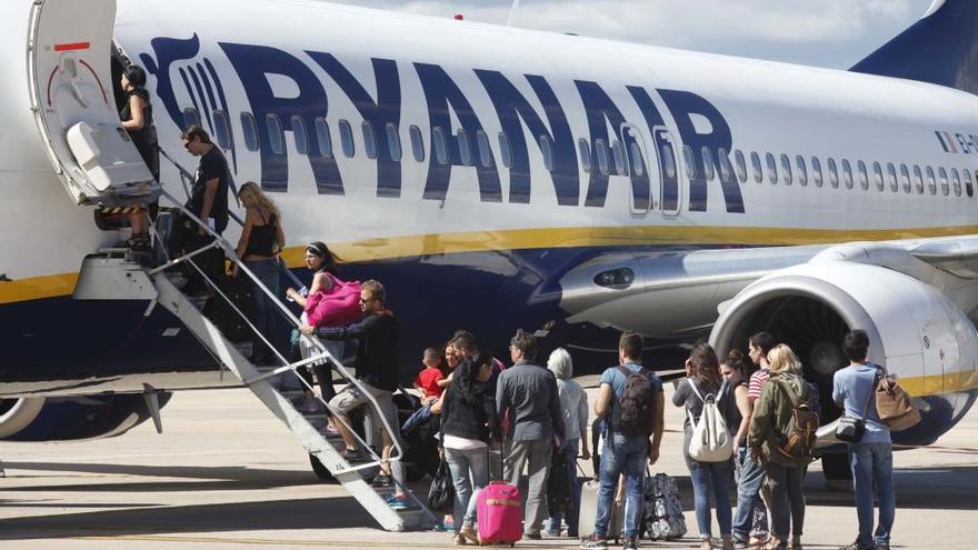 Un avió de la companyia de baix cost Ryanair