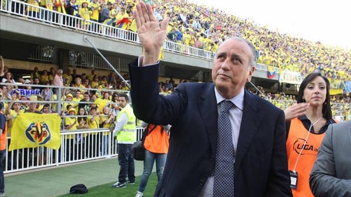 Roig, en el estadio de El Madrigal