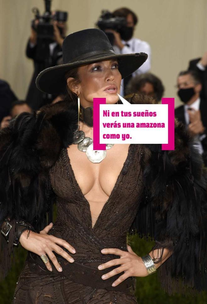 Jennifer Lopez, cual amazona, en la Met Gala 2021