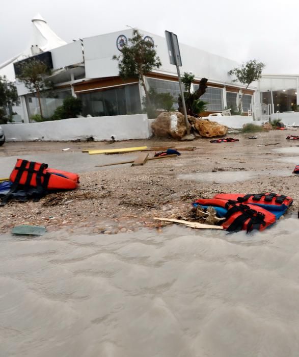 Efectos del tornado en Dénia