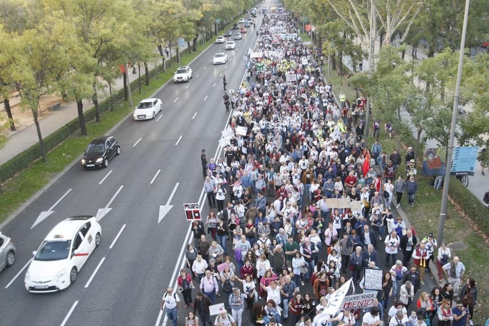 Manifestación contra el muro de Murcia en Madrid