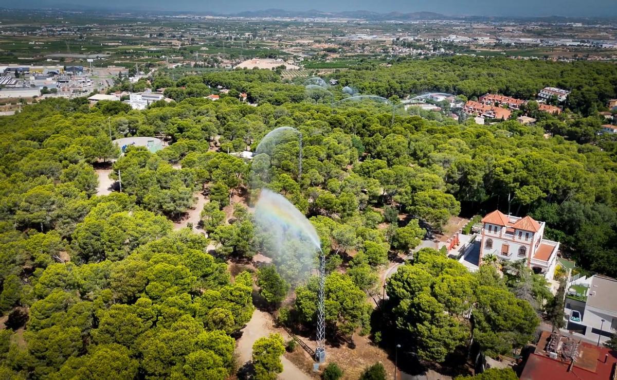 Los cañones refrescan el área boscosa del Vedat