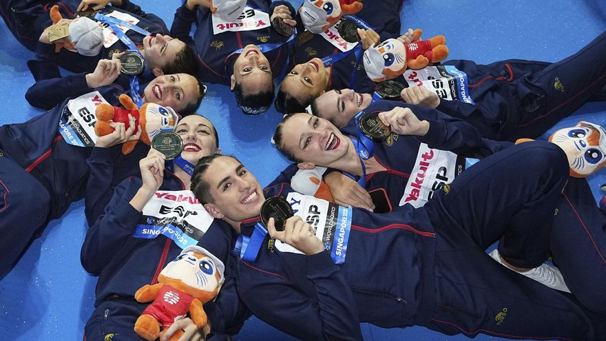 España sella su paso por el Mundial con un bronce en equipo acrobático