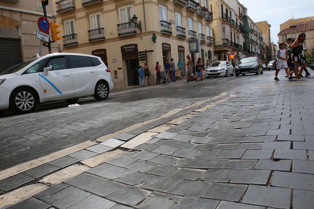 Estado del asfalto en las calles de Málaga