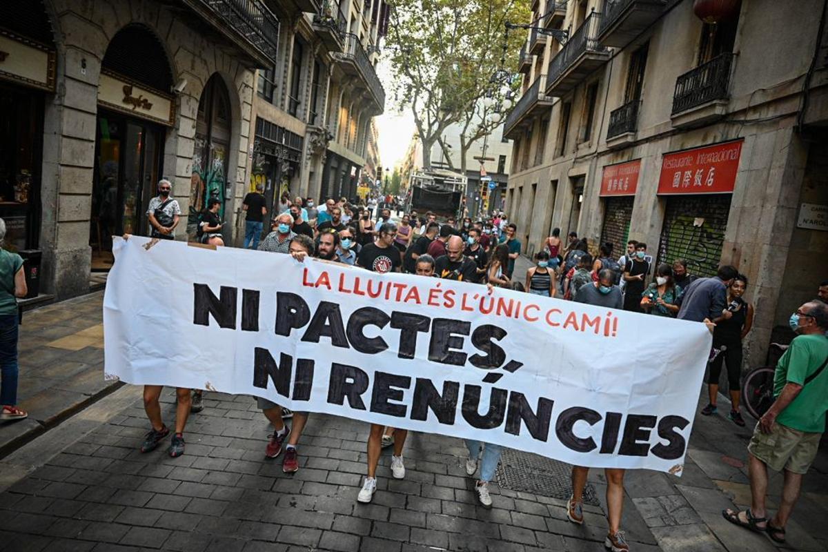 Barcelona  15/9/2021  protestas contra la reunion de la mesa de diálogo  FOTO: Manu Mitru