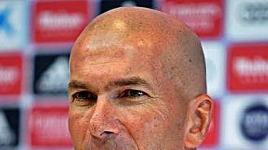 Zidane en roda de premsa ahir