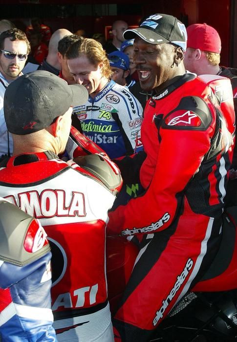 Michael Jordan en su visita a Cheste MotoGP