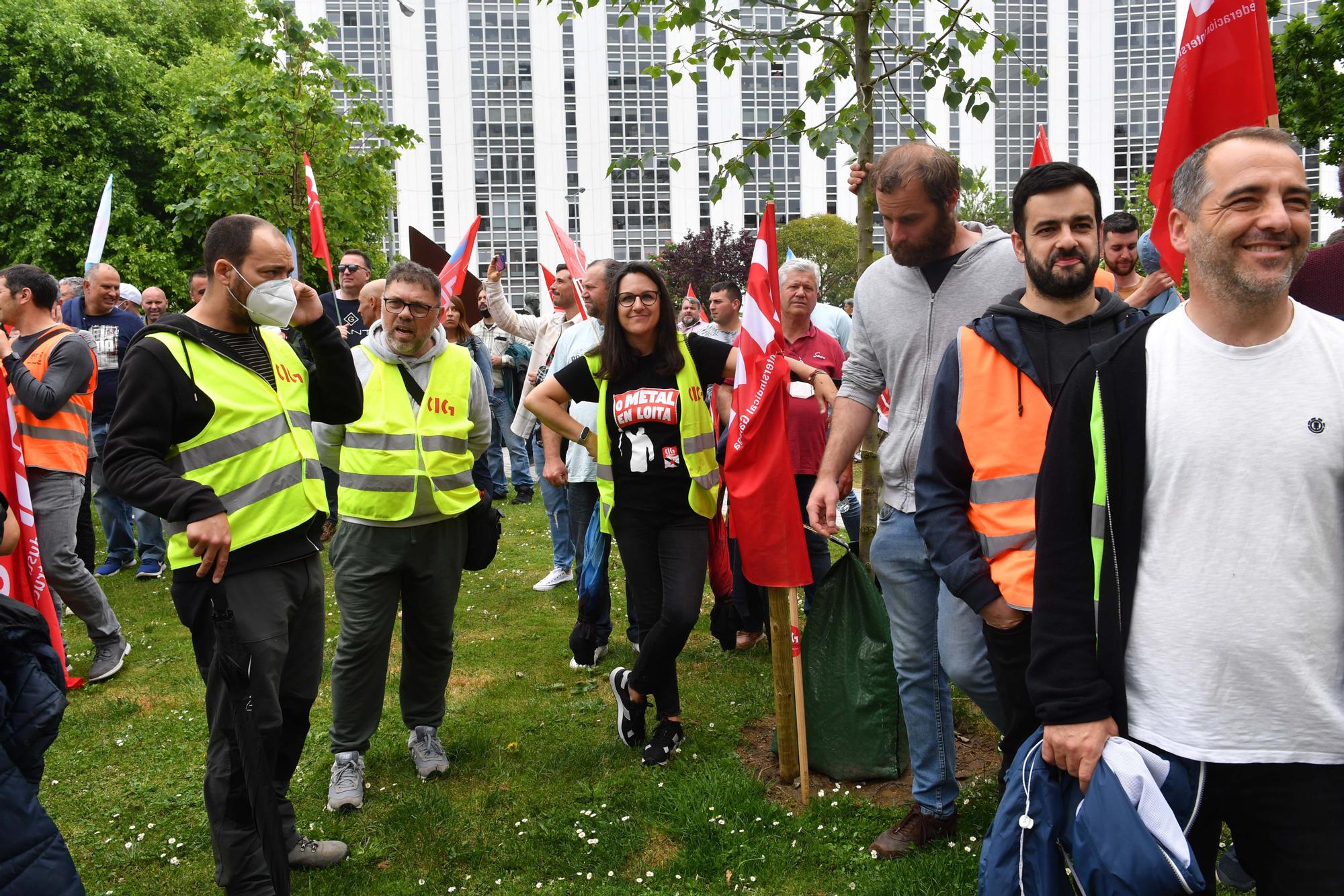 Manifestación de los trabajadores del metal en A Coruña