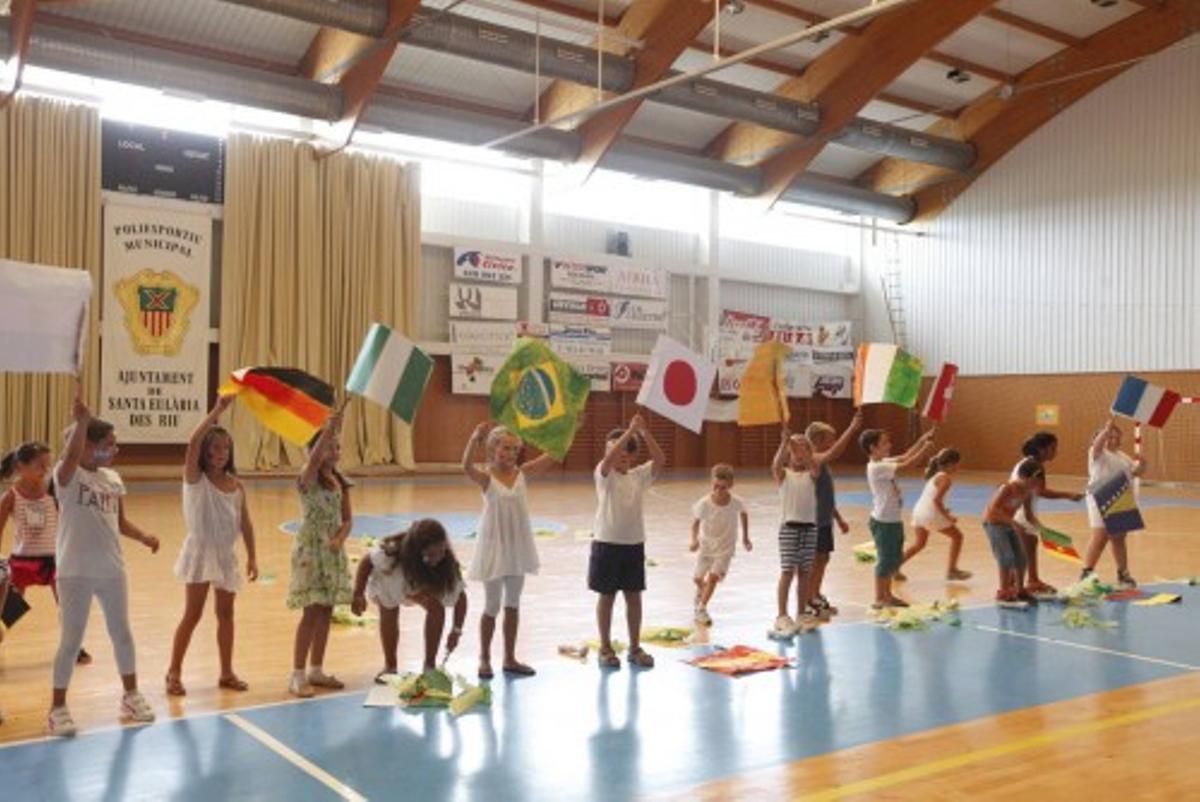 Alumnos en las escuelas de verano de Santa Eulària del año pasado.