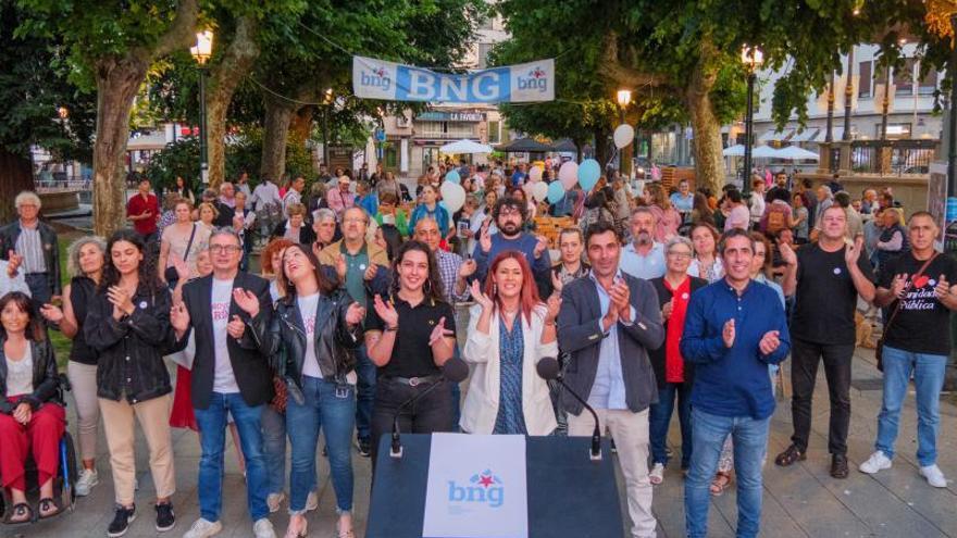 Un acto electoral del BNG en Marín.