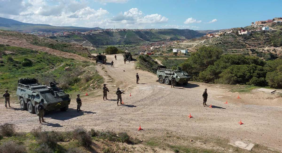Imagen de unas maniobras anteriores de militares de la Comandancia General de Melilla.
