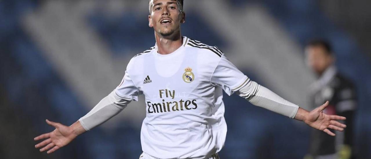 Antonio Blanco, en un partido con el Real Madrid Castilla.