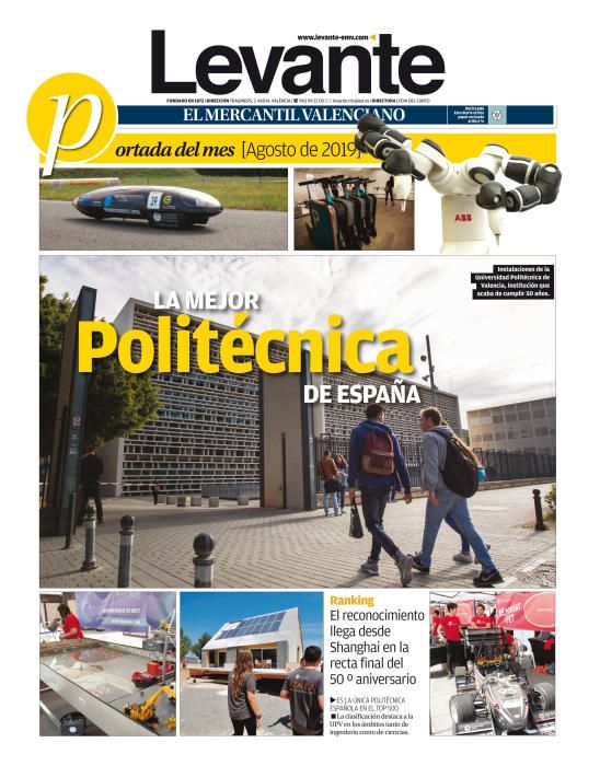 UPV: portada del mes de agosto de Levante-EMV