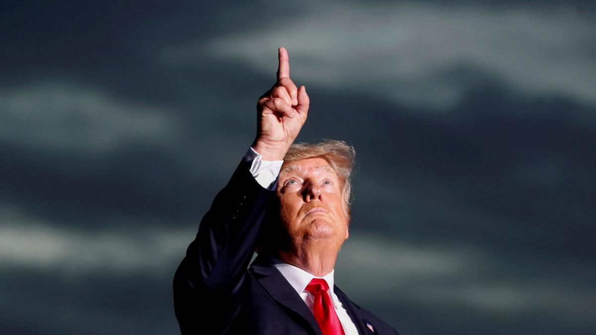 Donald Trump durante un discurso en Sarasota, Florida (EEUU).