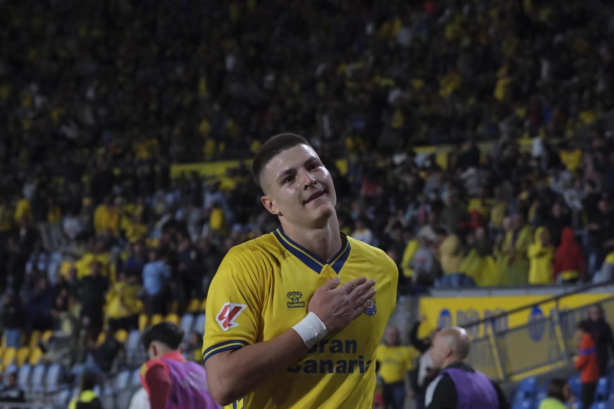 Lukovic celebra su gol ante el Albacete