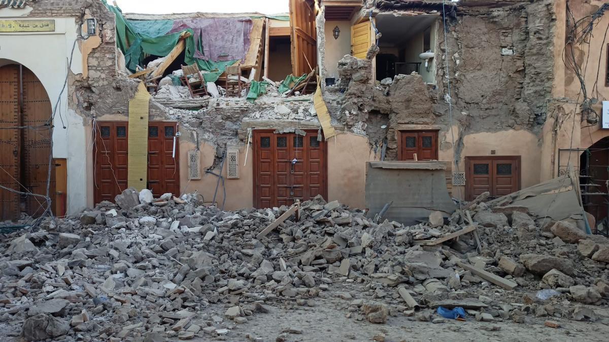 Una zona de Marrakech destruida por los efectos del terromoto