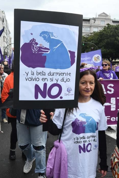 Unas 13.000 personas en el 8-M en A Coruña