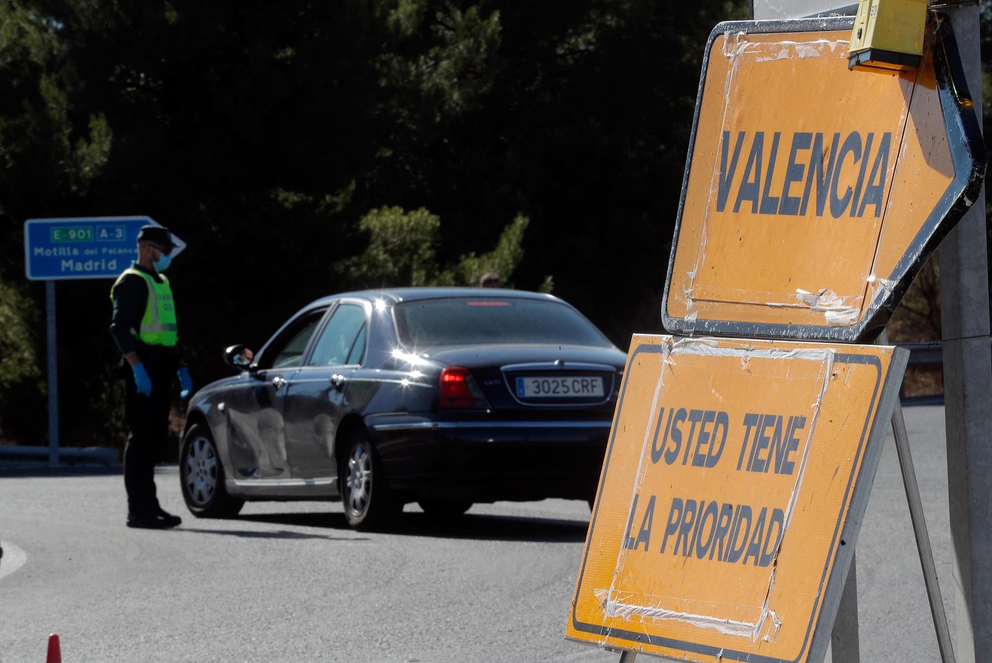 Cierre perimetral en la Comunitat Valenciana: Controles de entrada y salida a Valencia