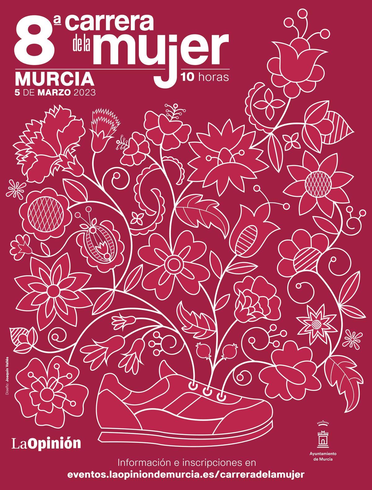 Cartel de la octava edición de la Carrera de la Mujer