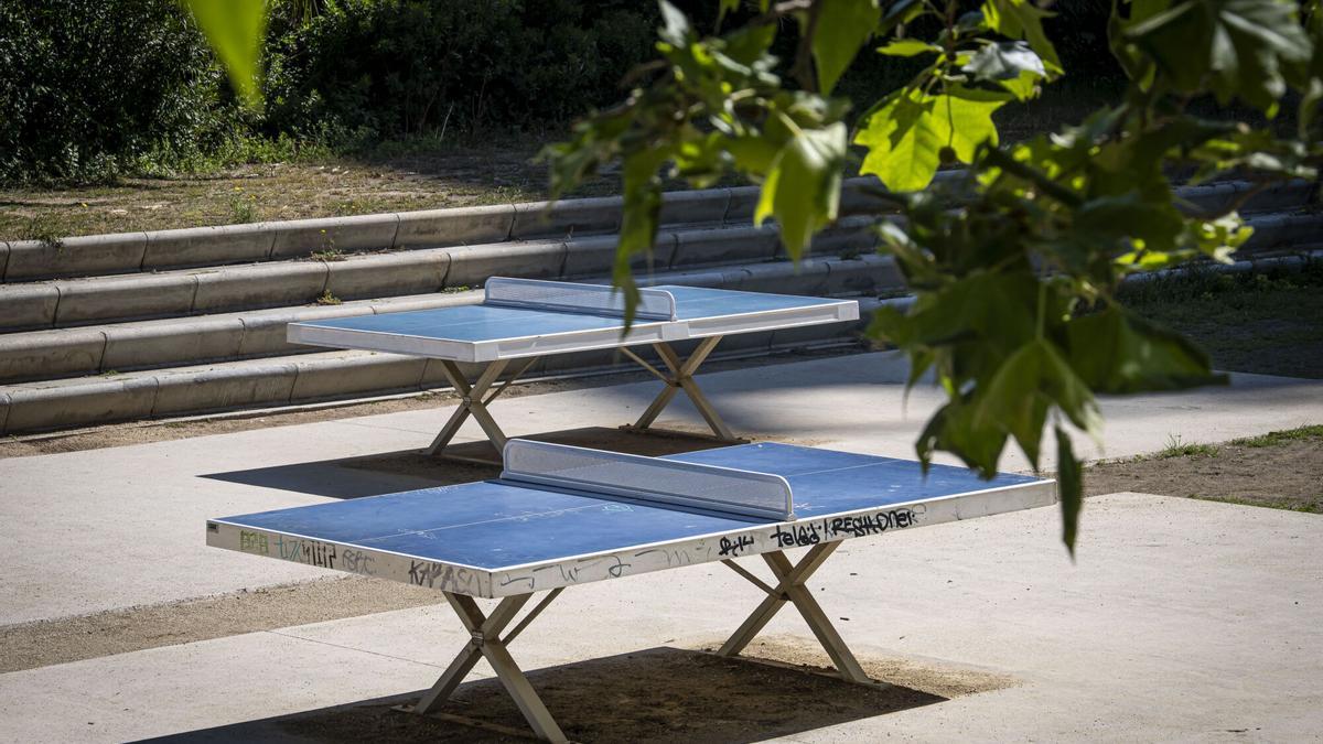 Mesas de pimpón en Barcelona.