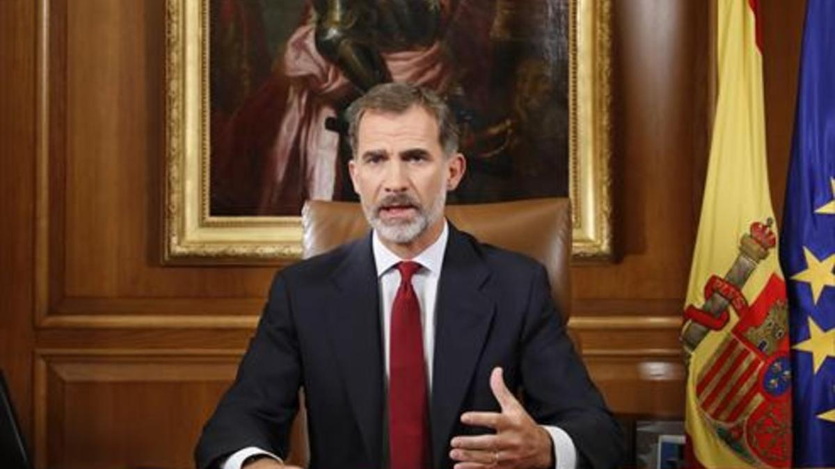 Felipe VI, en un momento de su discurso.