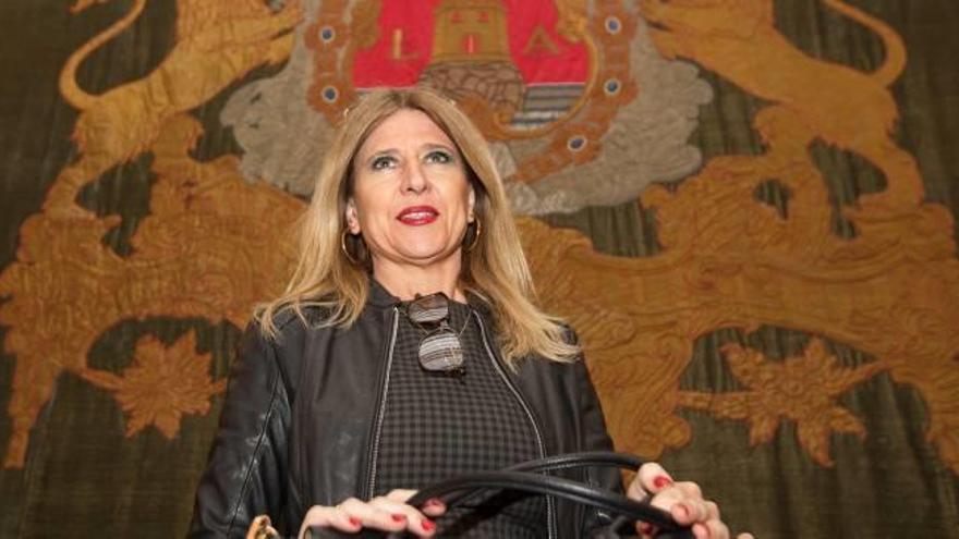 La concejala de Deportes y alcaldesa en funciones, Eva Montesinos, el pasado martes tras presidir el pleno municipal en el que se hizo oficial la dimisión de Echávarri.